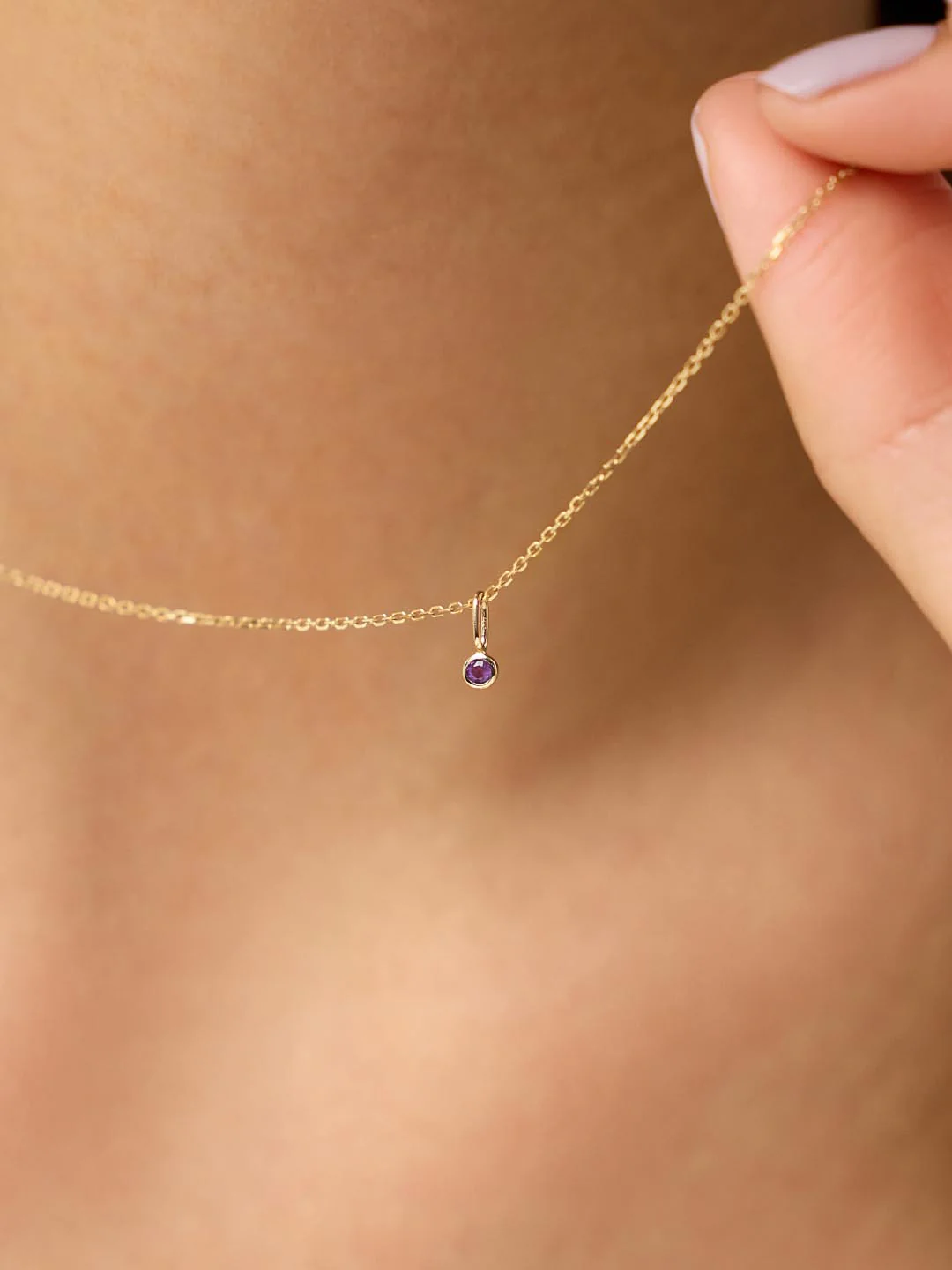 Birthstone Charm Necklace 1 - Image 3